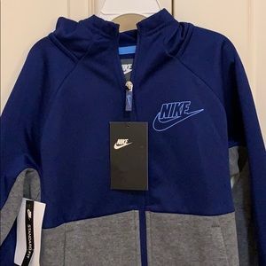 Nike Jackets & Coats - Boys Nike blue and gray full zip hoodie NWT Nike Jackets & Coats - Boys Nike blue and gray full zip hoodie NWT